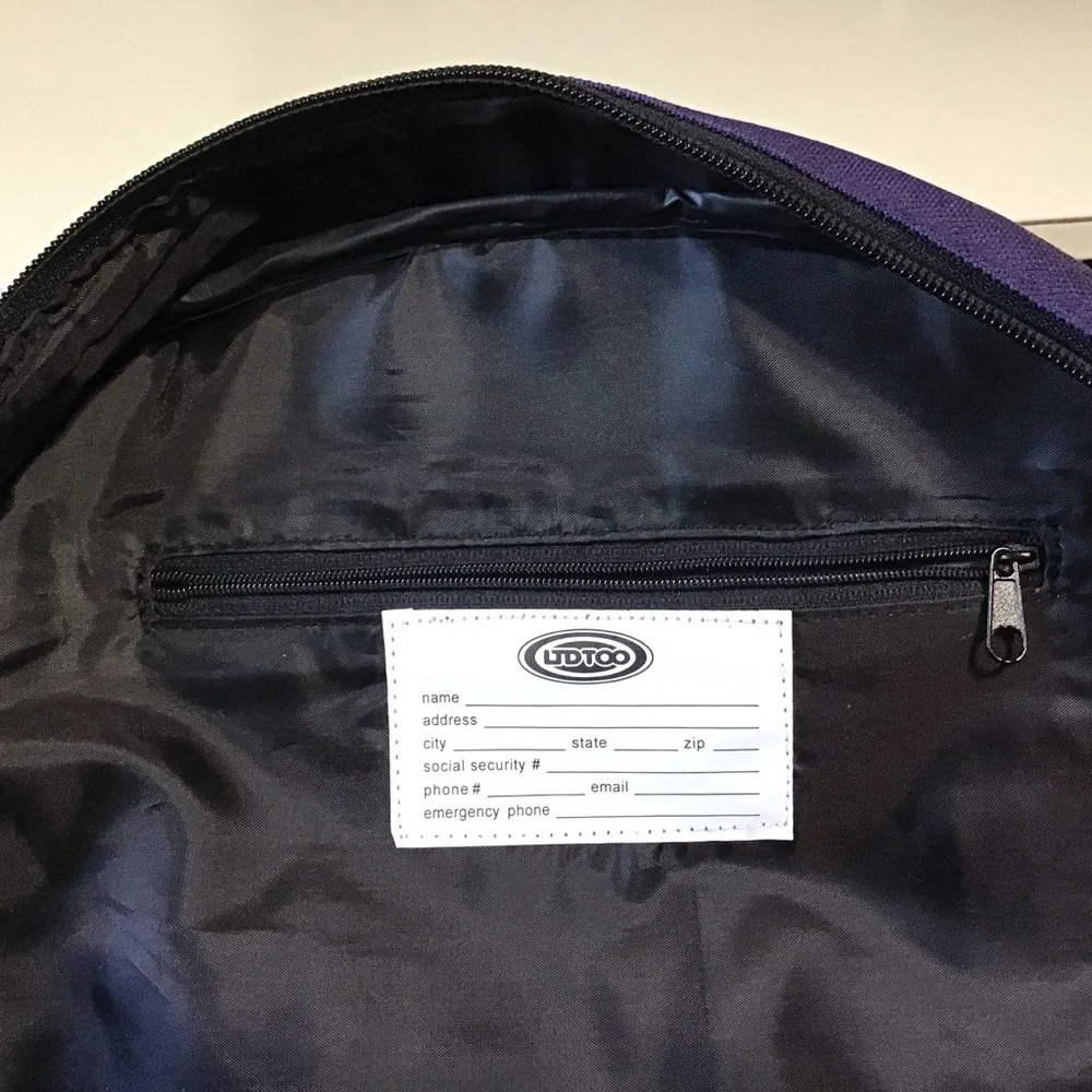 Vintage Limited Too Y2K Backpack Dark Purple 16” Excellent Condition Like-New